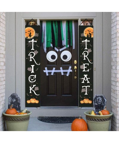 Happy Halloween Banner Party Outdoor Lawn Decoration-Halloween Decorations Outdoor Porch Sign Banner-Suitable for Courtyard-O...