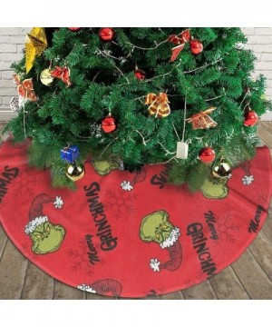 The Grinc-h Stole Christmas Tree Skirt Halloween Decorations Christmas Decorations. - Black4 - CC19KUSQRY3 $14.55 Tree Skirts