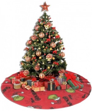 The Grinc-h Stole Christmas Tree Skirt Halloween Decorations Christmas Decorations. - Black4 - CC19KUSQRY3 $14.55 Tree Skirts