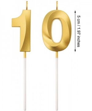 10th Birthday Candles Cake Numeral Candles Happy Birthday Cake Topper Decoration for Birthday Party Wedding Anniversary Celeb...