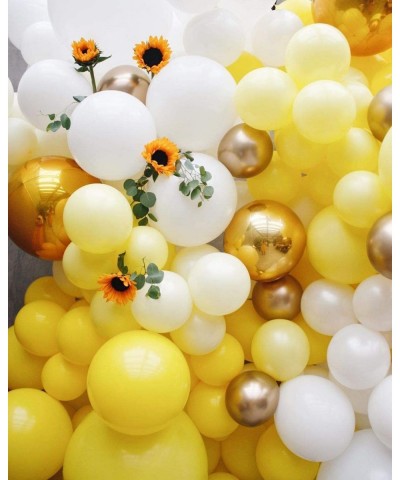 Chrome Gold Balloons 12 inch 50pcs+5 inch 50pcs White Latex Party Balloons Helium Balloons - CA19DWC055H $13.01 Balloons