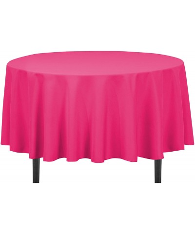 90-Inch Round Polyester Tablecloth Fuchsia - Fuchsia - C0119UMNNLT $8.05 Tablecovers