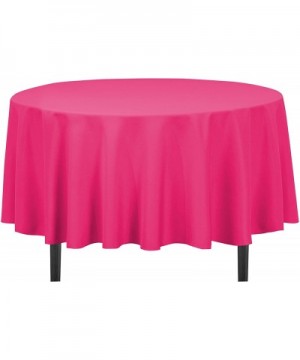 90-Inch Round Polyester Tablecloth Fuchsia - Fuchsia - C0119UMNNLT $8.05 Tablecovers