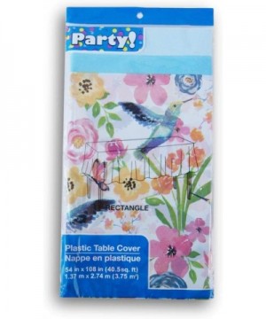 Party Classic Spring Hummingbirds and Flowers Party Table Cover - 54" x 108" - CS1969997LE $6.46 Tablecovers