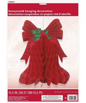 15" Hanging Honeycomb Red Bell Holiday Decoration - CA126LTDYBR $11.75 Ornaments