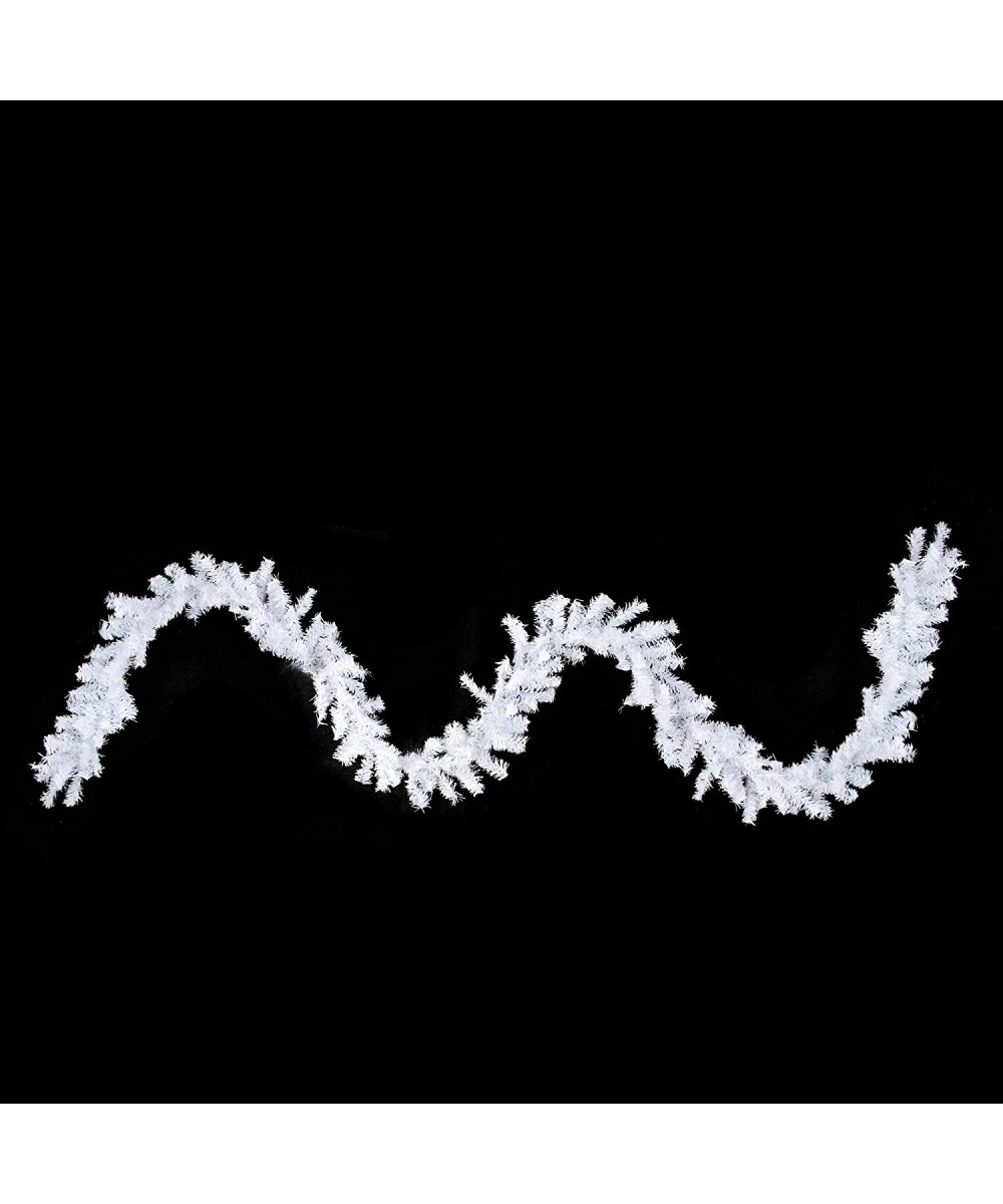 9' x 10" White Canadian Pine Artificial Christmas Garland - Unlit - C5186876GY8 $12.52 Garlands