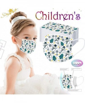 Children's Face_Mask Disposable- Christmas Kids Industrial 3Layer Facemask with Ear Loop for New Year- Protective Dust-Proof ...