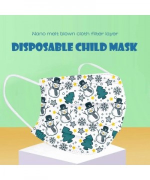 Children's Face_Mask Disposable- Christmas Kids Industrial 3Layer Facemask with Ear Loop for New Year- Protective Dust-Proof ...