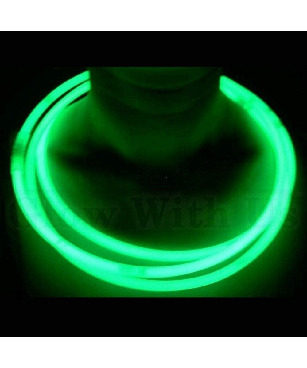 Glow Sticks Bulk Wholesale Necklaces- 100 22" Green Glow Stick Necklaces. Bright Color- Glow 8-12 Hrs- Connector Pre-Attached...