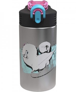 The Secret Life of Pets 2 - Stainless Steel Water Bottle with One Hand Operation Action Lid and Built-in Carrying Loop- Water...