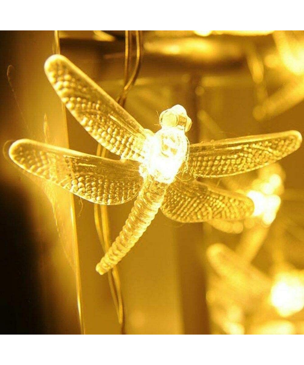 Dragonfly Solar Powered String Lights Outdoor Solar Fairy Lights Solar Backyard Patio Garden Walkway LED Tree String Lights L...