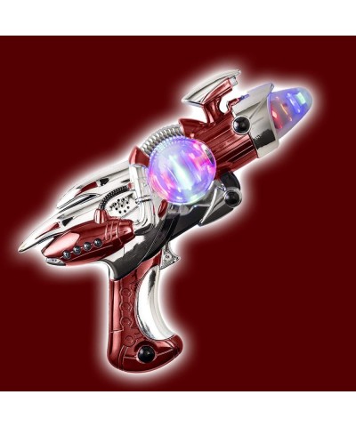 Light-Up Noise Blaster - Red Color - 11.5 Inches Long with Cool and Fun Super Spinning Space Style - for Novelty and Gag Toys...