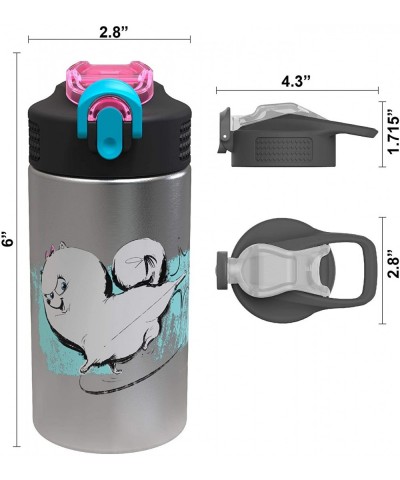 The Secret Life of Pets 2 - Stainless Steel Water Bottle with One Hand Operation Action Lid and Built-in Carrying Loop- Water...