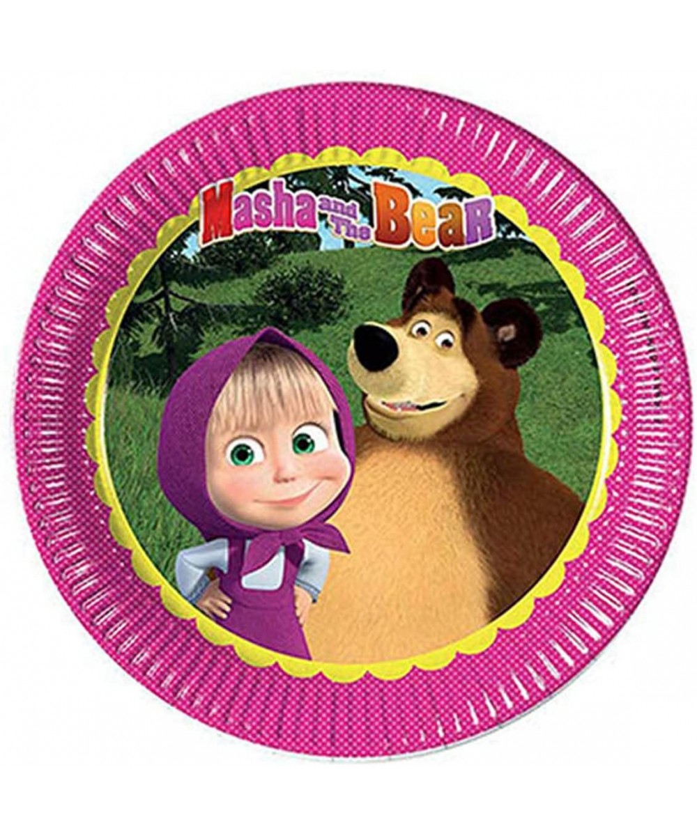 86511 - Masha and the Bear- ø23 cm Paper Plates- Pack of 8- Multi-Colour - CK12040MYW9 $7.40 Party Tableware