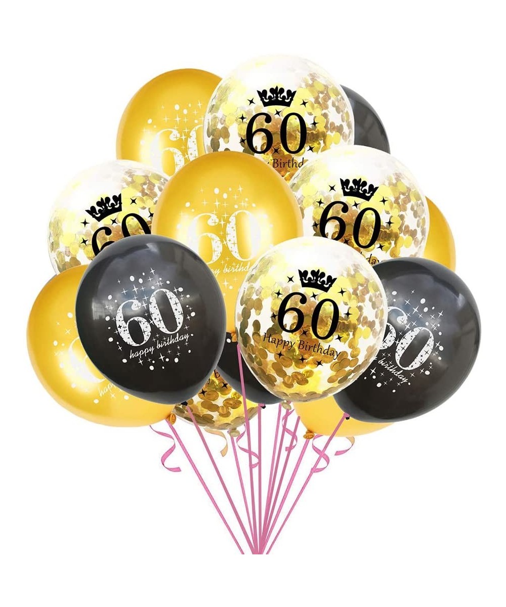 30pcs 12inch Latex Confetti Balloon 60 Year Old Happy Birthday Party Balloon Confetti Set Combination - 60 Combinations - CU1...