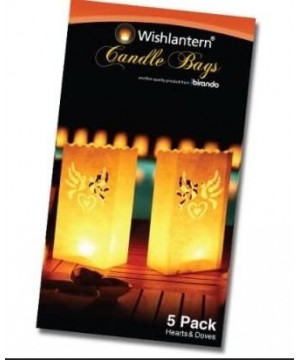 Luminary Candle Bags (Doves Design) - Fire Retardant Paper - Reusable - 5 Pack - CB1153YY169 $7.30 Luminarias