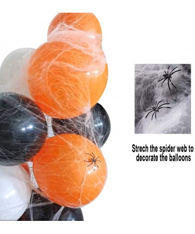 Hallowen Balloon Arch 124PCS White Black Orange Pumpkins Skeleton Balloons for Hallooween Party Decoration Indoor Outdoor Bir...