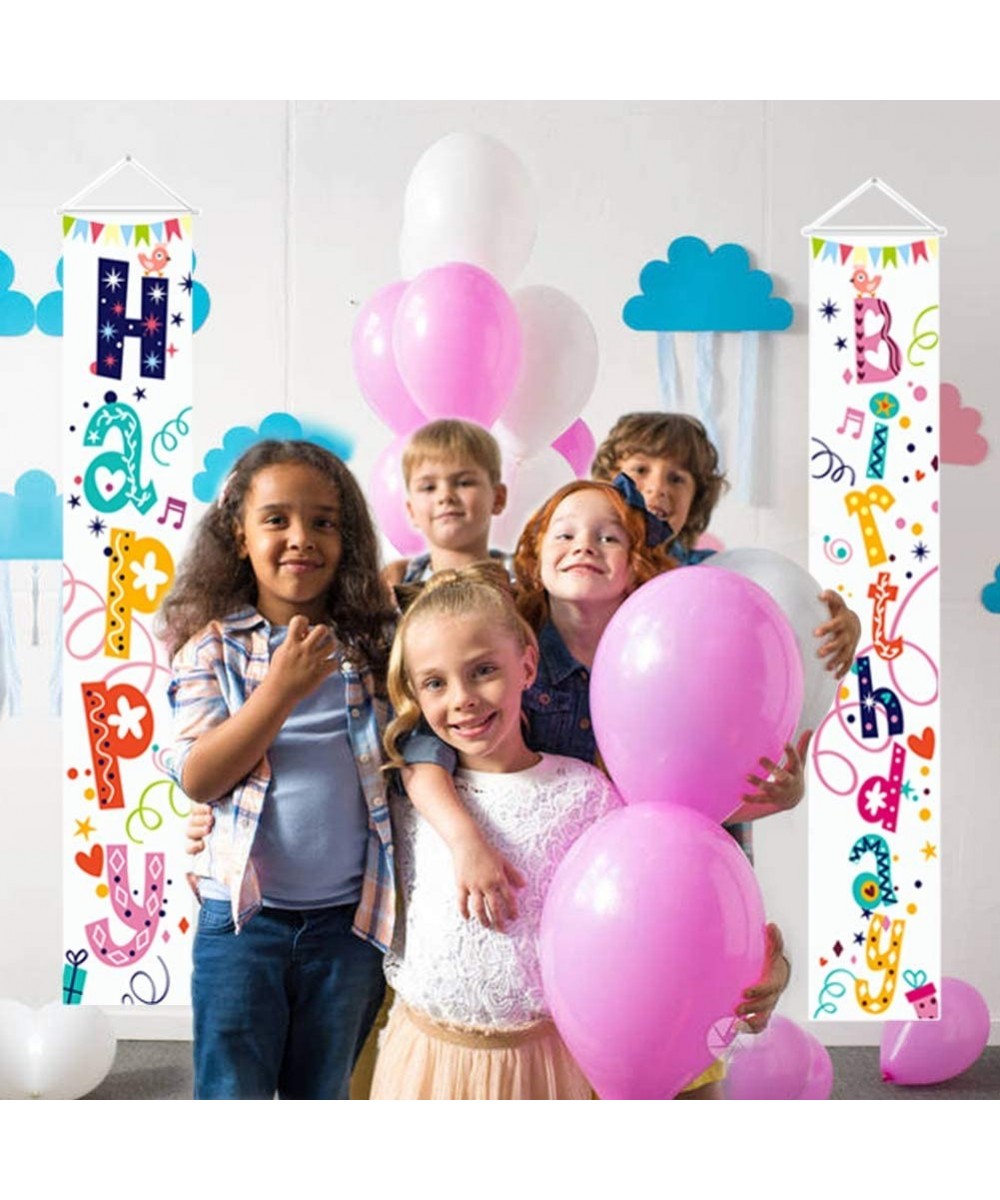 Happy Birthday Porch Sign-Colorful Yard Sing Birthday Decorations-Banner Party Supplies - CB19DUE0KRW $7.48 Banners