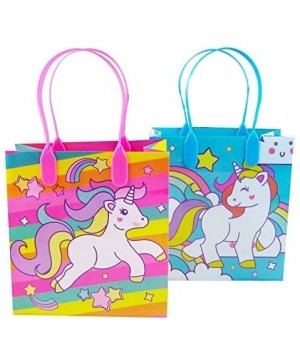 Unicorn Party Favor Bags Treat Bags with Handles- Unicorn Rainbow Pink Blue Candy Bags Goodie Bags for Birthday Party- Party ...