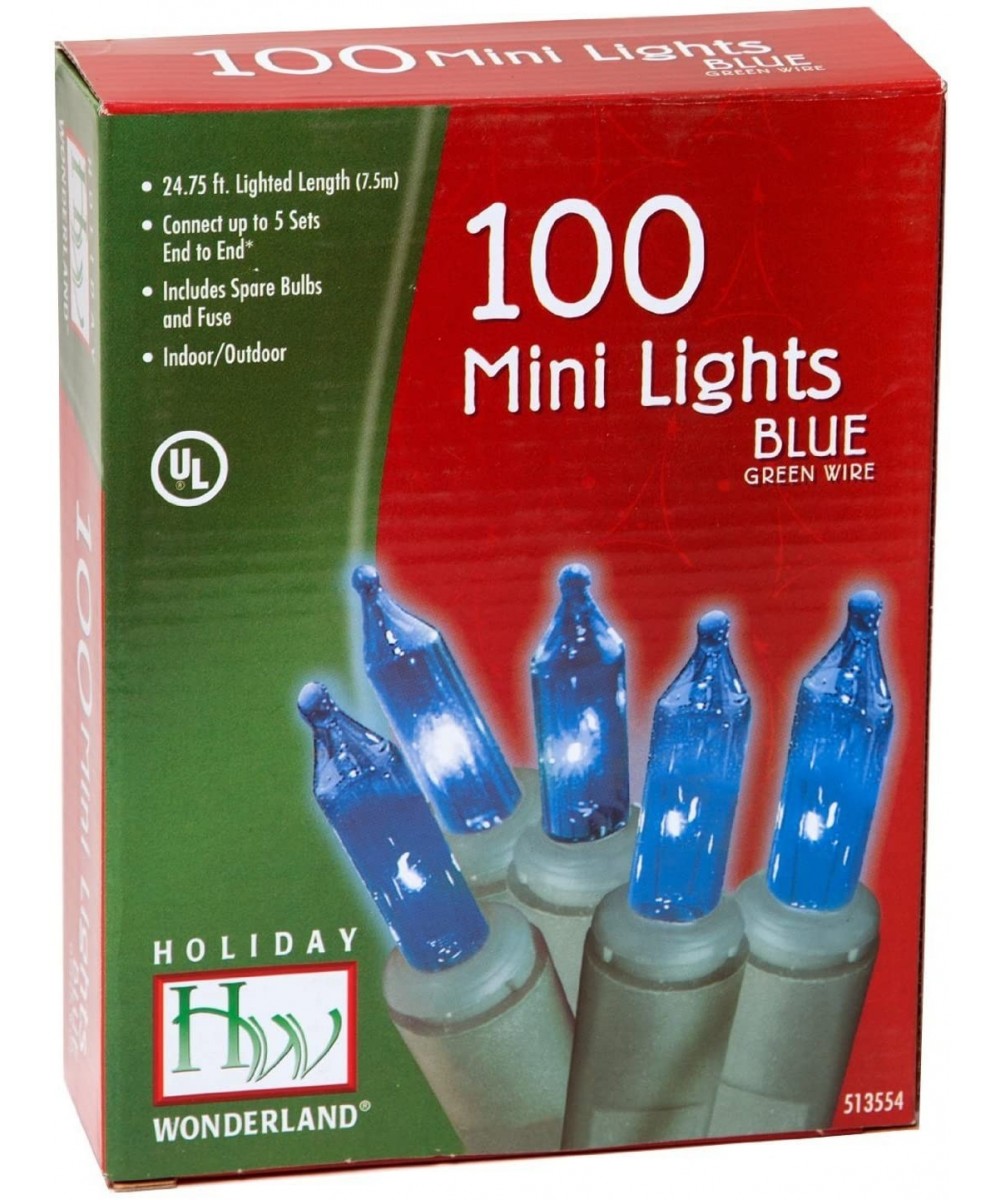 Christmas Light Set- Blue- 100 Mini Lights - CM111WCX49L $8.31 Indoor String Lights