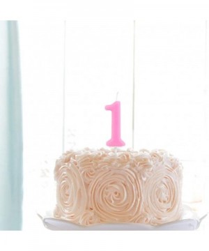 Pink Birthday Candle for Smash Cake Cupcakes- Number 4 - Number 4 - C918WUQQS23 $5.27 Cake Decorating Supplies