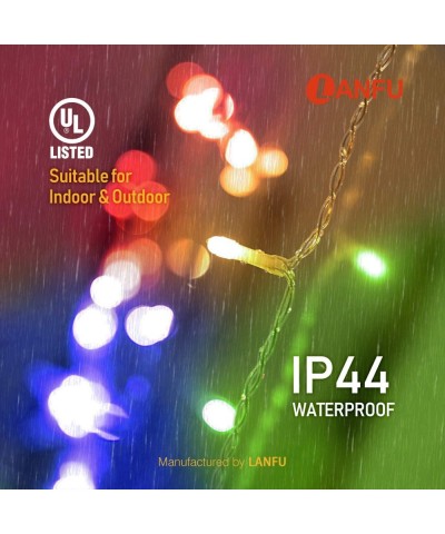 LED Icicle Lights-400LEDs-32.8ft-8Modes-Curtain Fairy String Light Plug in for Indoor Outdoor Wall Decorations/Party Backdrop...