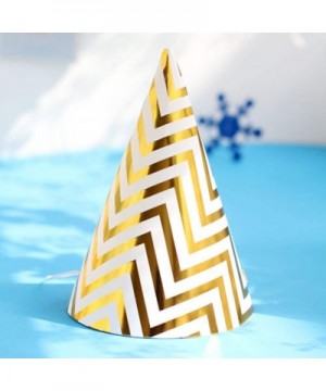 Gold Birthday Party Cone Hats- 12 ct - CA18CO02LZL $6.51 Hats