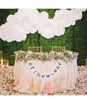 Bride to Be" wedding Banner Tissue Paper Flowers Pom Poms Mixed Paper Lanterns Craft Kit for Lavender Purple Themed Baby Show...