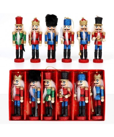 6Pcs Sparkle Christmas Nutcrackers Ornaments- Nutcrackers Figures for Christmas Tree Ornaments Birthday Gift Home Party Xmas ...