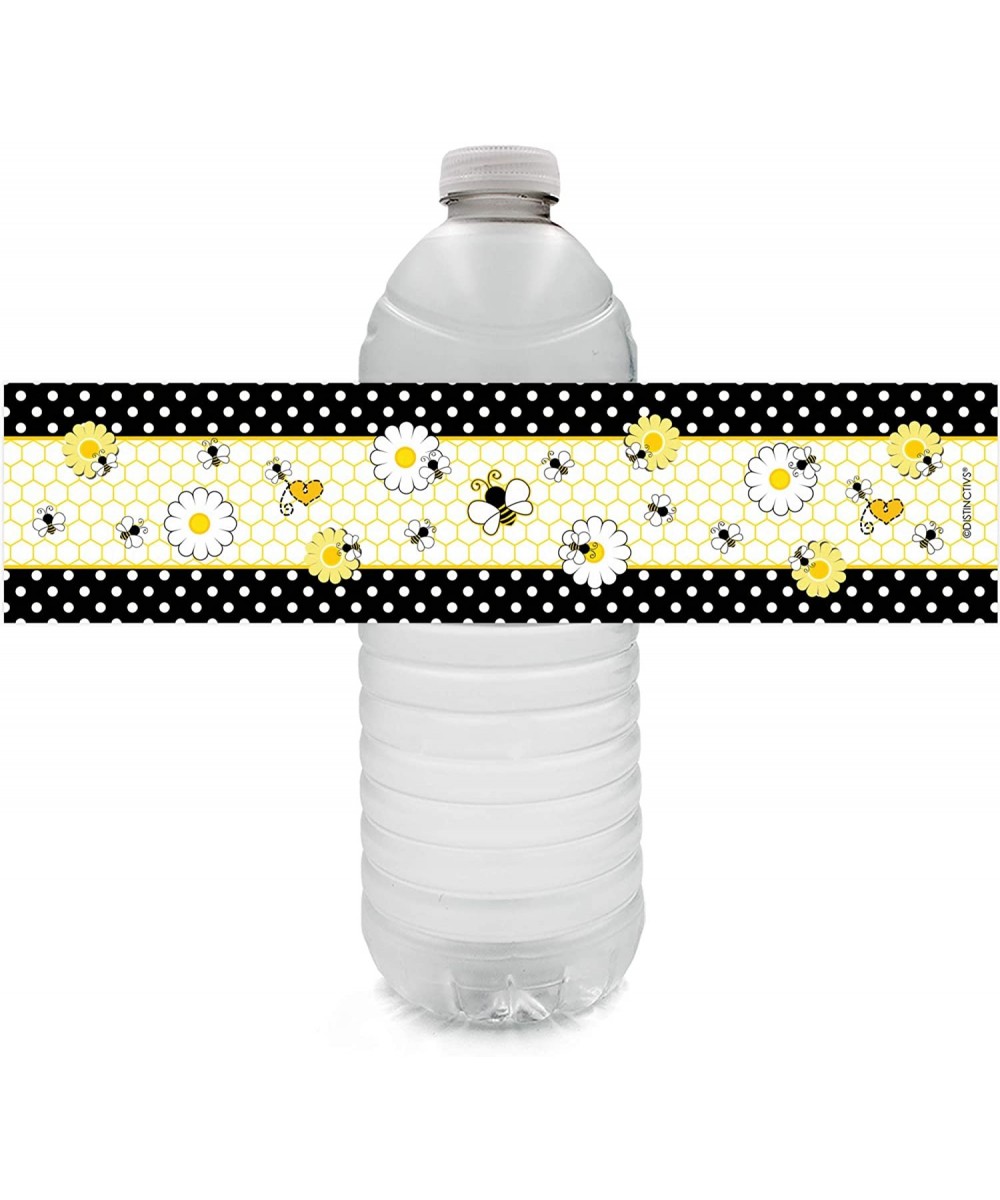 Bumble Bee Party Water Bottle Labels - 24 Stickers - CP17AAHQWGX $5.47 Party Favors