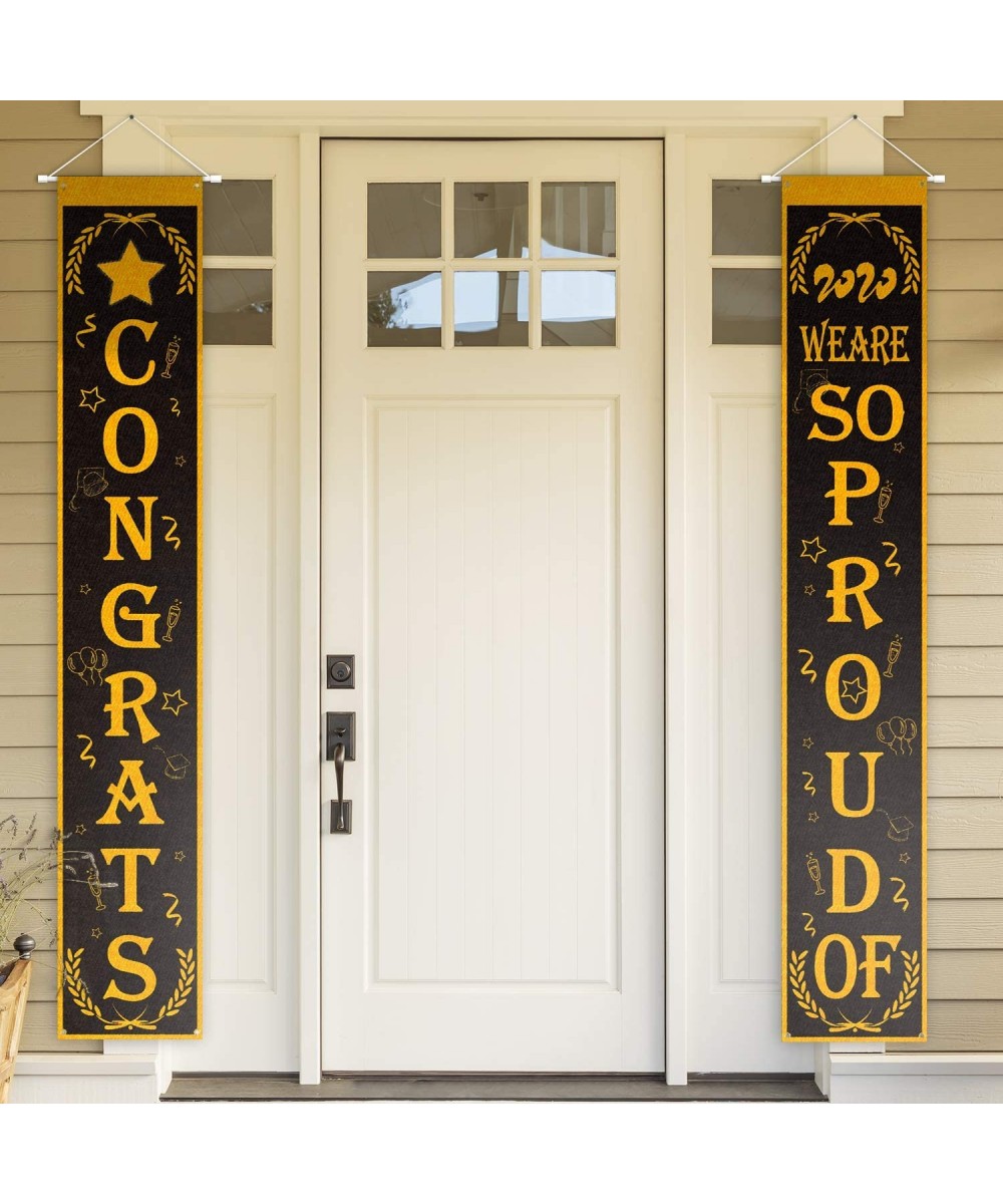 2020 Congrats We are So Proud of You Graduation Yard Sign Door Banner Graduate Party Decorations Supplies Perfect for High Sc...