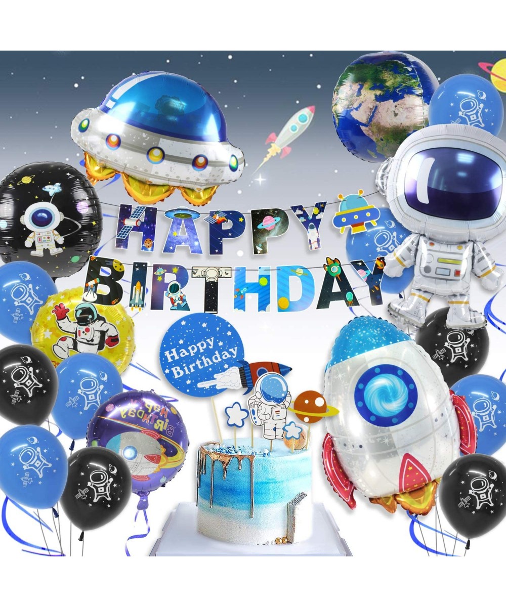 Birthday Party Decorations for Kids- Outer Space Themed Party Sets Astronaut Spaceship Rocket and 4D Space FoilBalloons- Uniq...