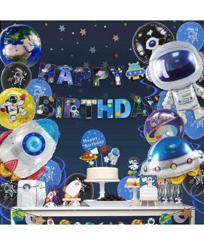Birthday Party Decorations for Kids- Outer Space Themed Party Sets Astronaut Spaceship Rocket and 4D Space FoilBalloons- Uniq...