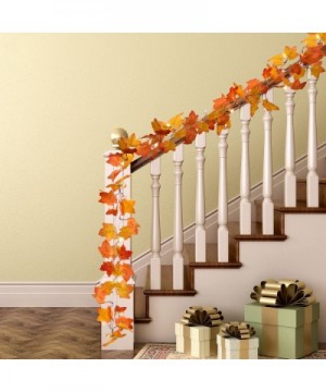 8.2 Feet/ 2.5 Meters Maple-Leaves LED Garland Light Orange Fall Decor Light with 20 Warm White Lights for Thanksgiving Christ...