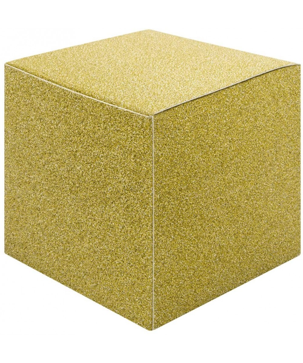 Glitter Gift Favor Tuck Boxes- 3" Cube Favor Box- Bulk 50-Pack- Party Favor Gift Box for Wedding Favors- Baby Shower- Graduat...