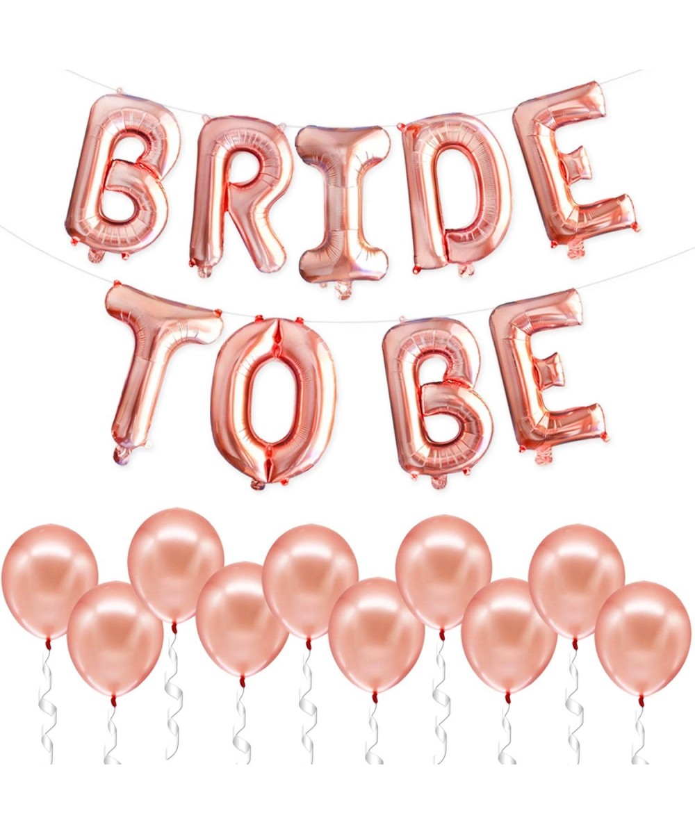 Bride To Be Balloons Rose Gold - 16 Inch - Bride To Be Banner for Bridal Shower Party Supplies - Mylar Foil Bride Balloon for...