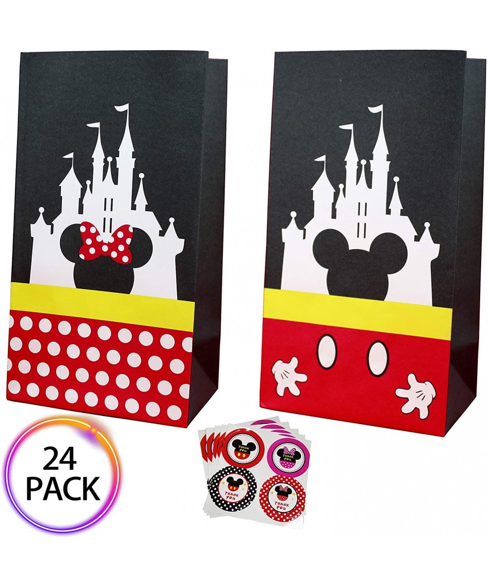 Party favor Gift Bags Candy Treat Bags Birthday Baby Shower Wedding Mickey Minnie Theme Decorations Supplies with Stickers Se...