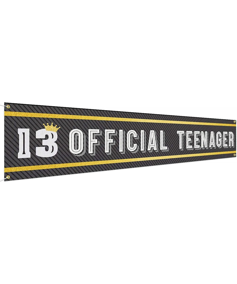 9.8 x 1.6 ft Large Sign Official Teenager 13th Banner - Cheers to 13 Years Old Decor - CE19GEK2Q52 $8.43 Banners