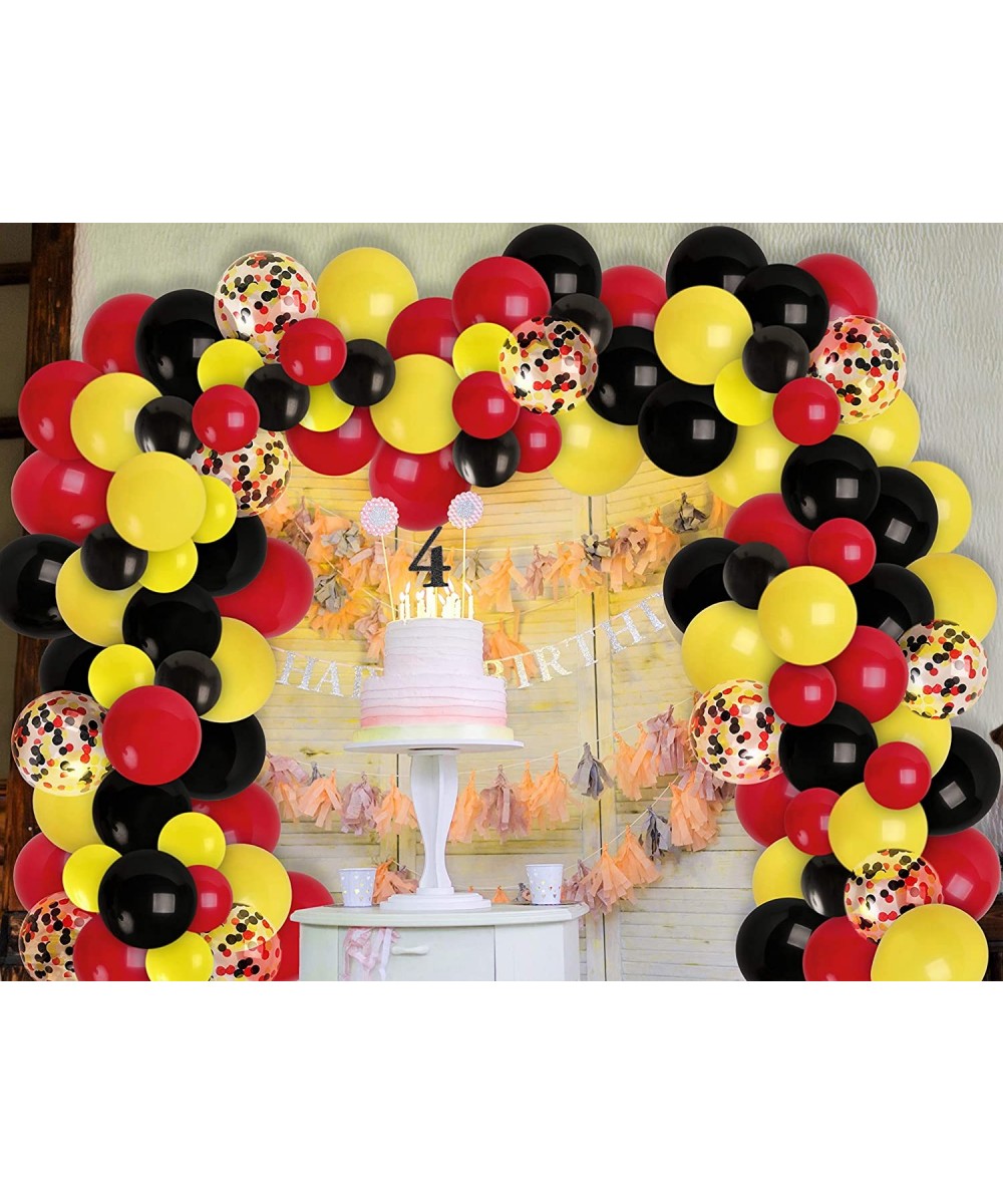 Black Red Yellow Balloon Garland Kit Red Yellow Black Confetti Balloons for Birthday Baby Shower Party Bachelor Bachelorette ...