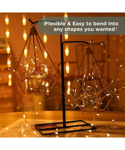 Battery Operated String Lights- 2 Pack Rechargeable 100 LED Fairy Lights- USB 8 Modes Mini Christmas Lights- 6.56ft Waterproo...