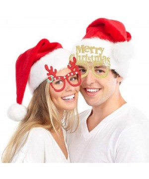 8PCS Christmas Hat Christmas Glasses Santa Claus Cap Christmas Photo Booth Props Christmas Party Supplies Christmas Party Fav...