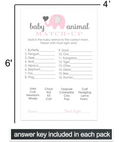 Pink Elephant Baby Shower Animal Matching Game Pack (25 Cards) Fun Guess the Pair Activity - Sprinkle - Adults - Groups - Kid...