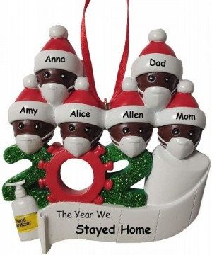 Personalized Name Christmas 2020 Ornament kit with Face Cover Mask- Quarantine Survivor Family Hanging Ornament Creative Gift...