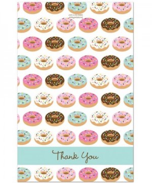 Donut Thank You Cards and Envelopes - Set of 10 - C718GKAKEXS $9.54 Favors