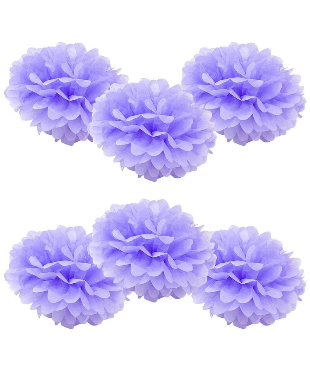 Set of 6 - Lavender 12" - (6 Pack) Tissue Pom Poms Flower Party Decorations for Weddings- Birthday- Bridal- Baby Showers- Nur...