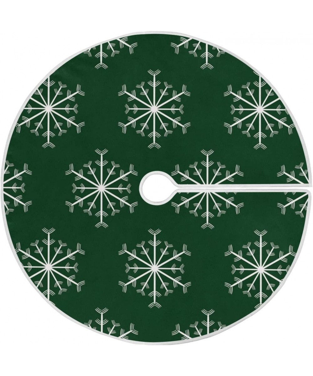 Merry Christmas Christmas Tree Skirt Snowflake Xmas Tree Skirt Tree Stand Mat Cover for Holiday Party Decor 35.4in 2020012 - ...