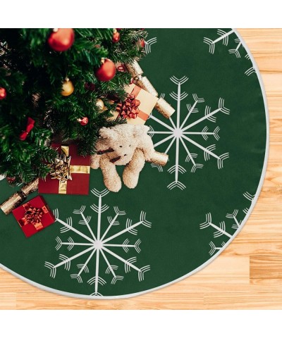 Merry Christmas Christmas Tree Skirt Snowflake Xmas Tree Skirt Tree Stand Mat Cover for Holiday Party Decor 35.4in 2020012 - ...