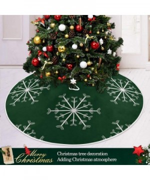 Merry Christmas Christmas Tree Skirt Snowflake Xmas Tree Skirt Tree Stand Mat Cover for Holiday Party Decor 35.4in 2020012 - ...