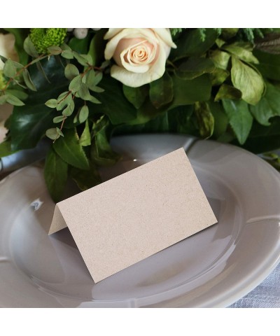 Place Cards 3.5" x 2" (Set of 50) Kraft Tan Blank for Name Food Table Setting Dinner Party Seating Wedding Reception Buffet T...