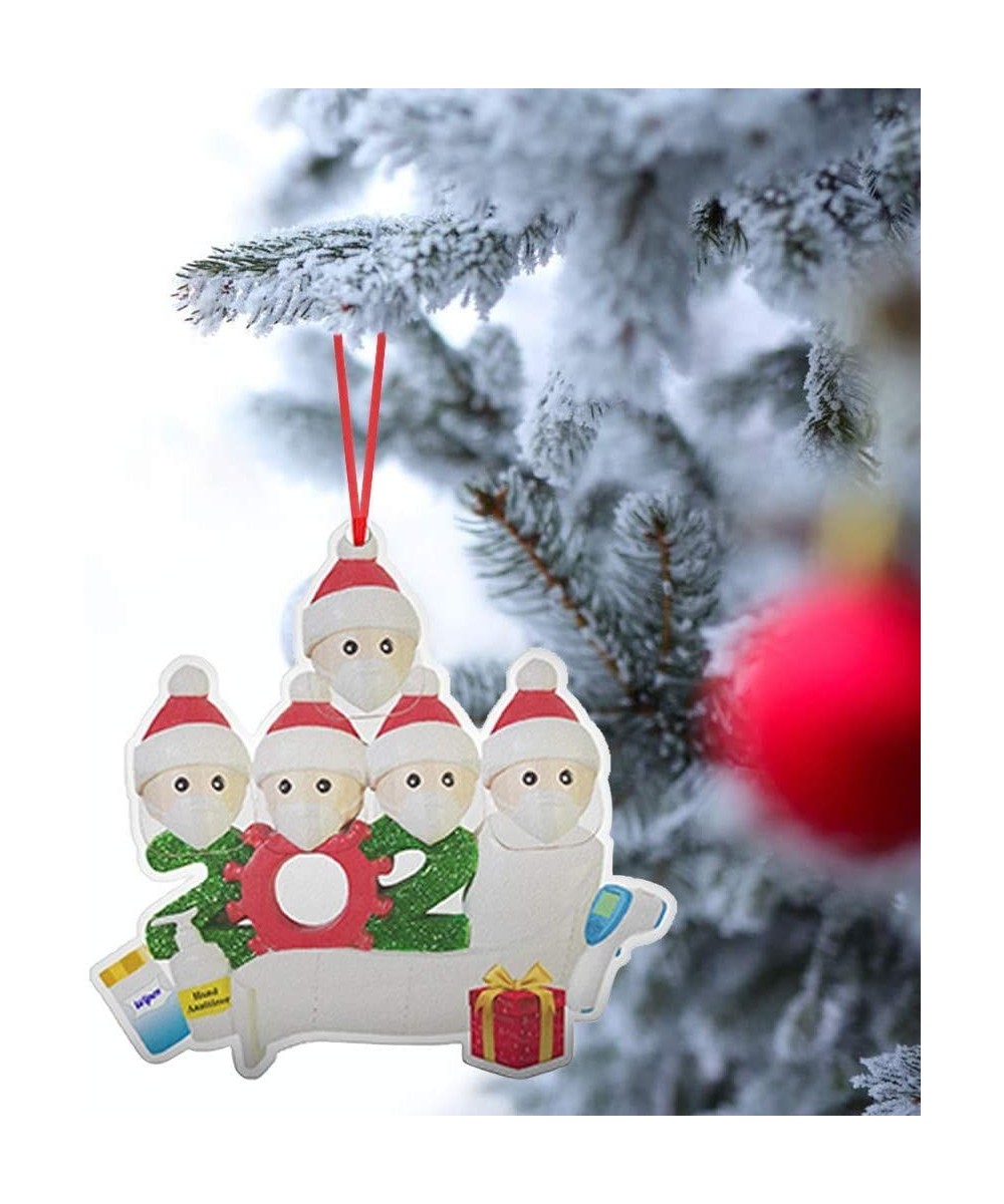 2020 Christmas Hanging Ornaments- Quarantine Survivor Family Christmas Decorations- Iron Art Personalized Name Home Christmas...